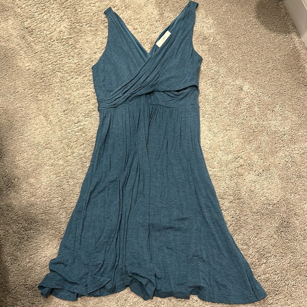 Blue cross cross top dress